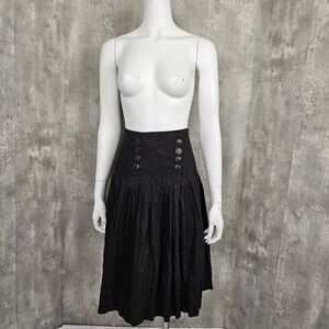 PAUW AMSTERDAM 0 US XS Wool Blend Structured Pleated‎ High Waist Wrap Skirt